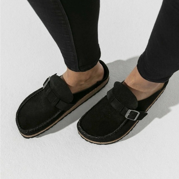 Birkenstock Black Mules with Contoured Footbed